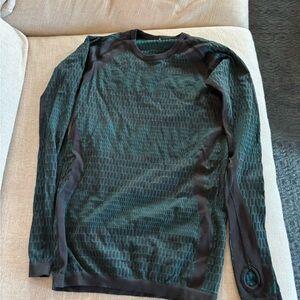 lululemon athletica Green and Black Long Sleeve Top